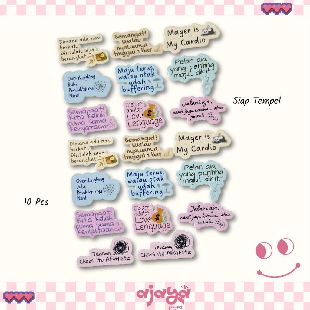 Stiker Kata Kata Motivasi Lucu / Stiker Quotes / Sticker Quotes