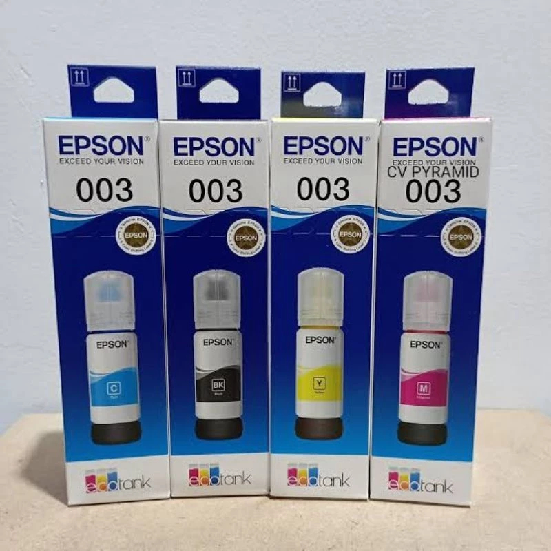 Tinta Epson 003 Original L1110 L3110 L3150 L5190 - Hitam & Warna