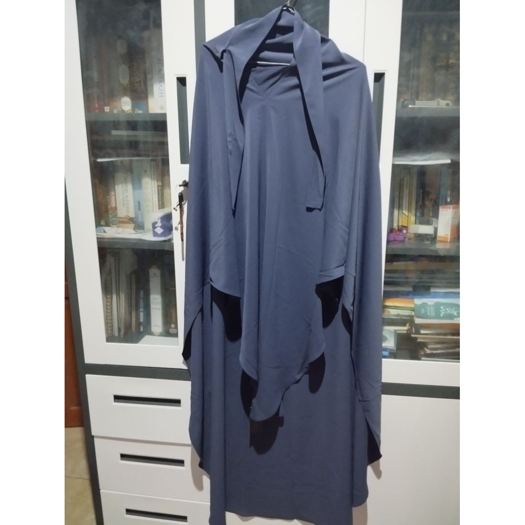 New with tag Khimar Bandana Ezella warna Denim