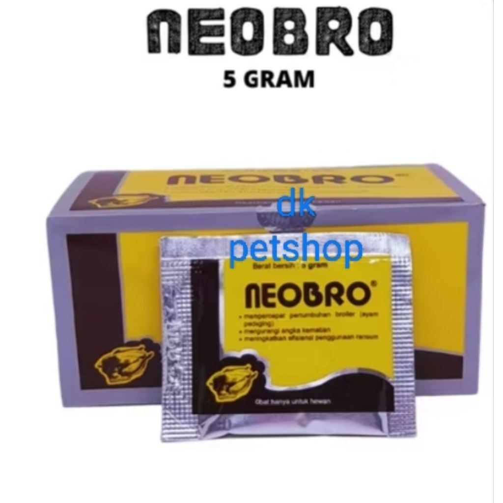 VITAMIN AYAM BROILER Neobro 5 Gram - Multivitamin, Mineral, Asam Amino, Suplemen