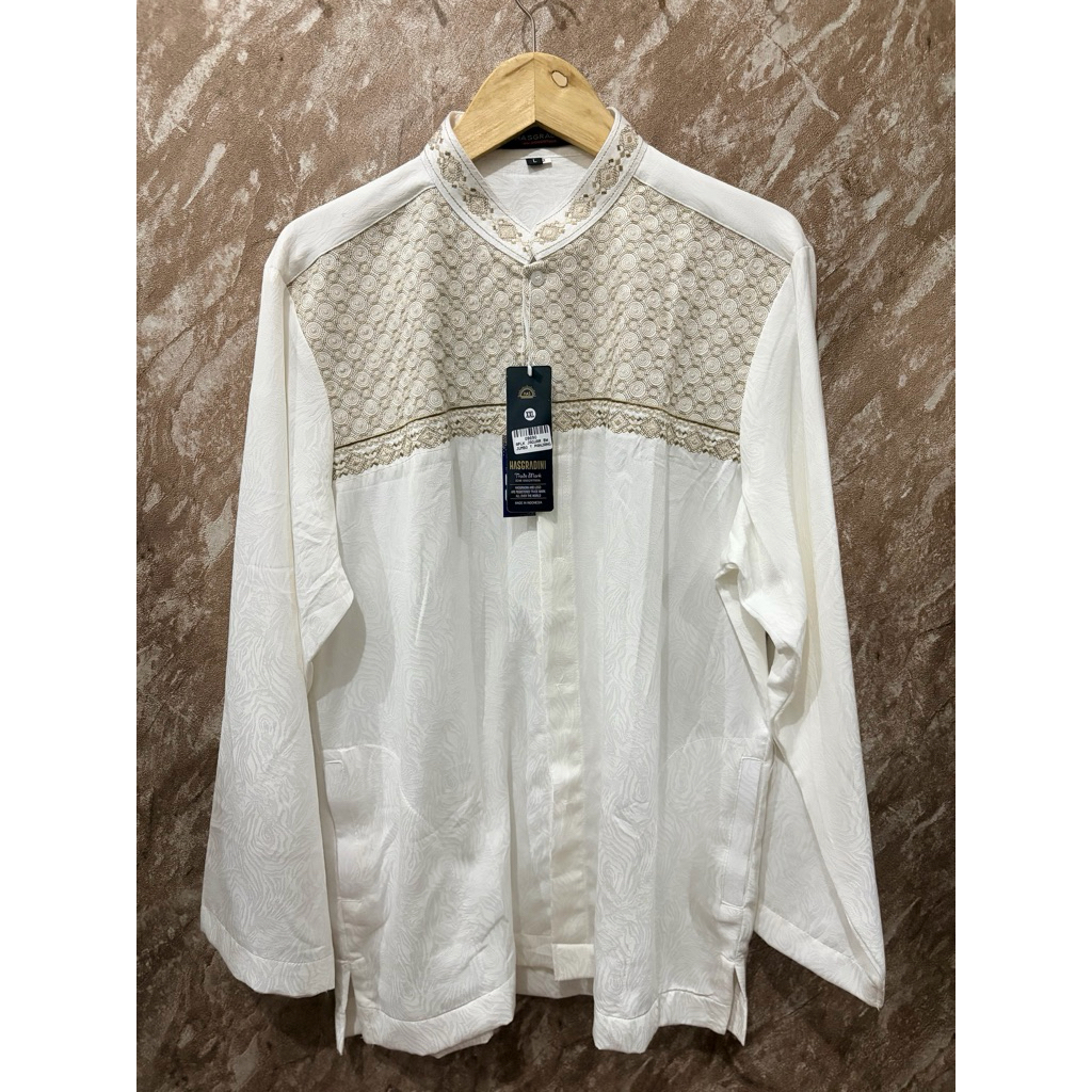 KOKO LENGAN PANJANG JAGUARD BORDIR CREAM