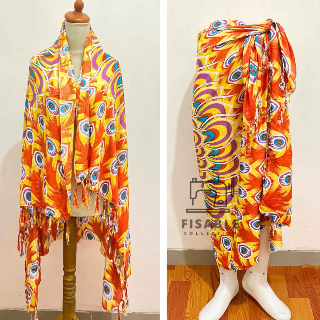 Kain Pantai Kain Bali Sarung Pantai Kain Rok Pantai Cardigan Pantai Motif Merak