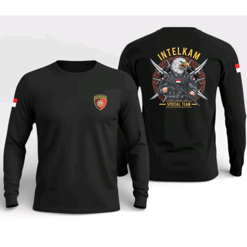 Kaos DISTRO INTELKAM Lengan Panjang T-Shirt Unisex