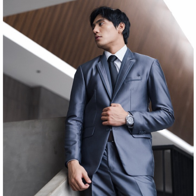 YUNG BANDUNG - Setelan Jas Wedding Pria Semiwool Glossy