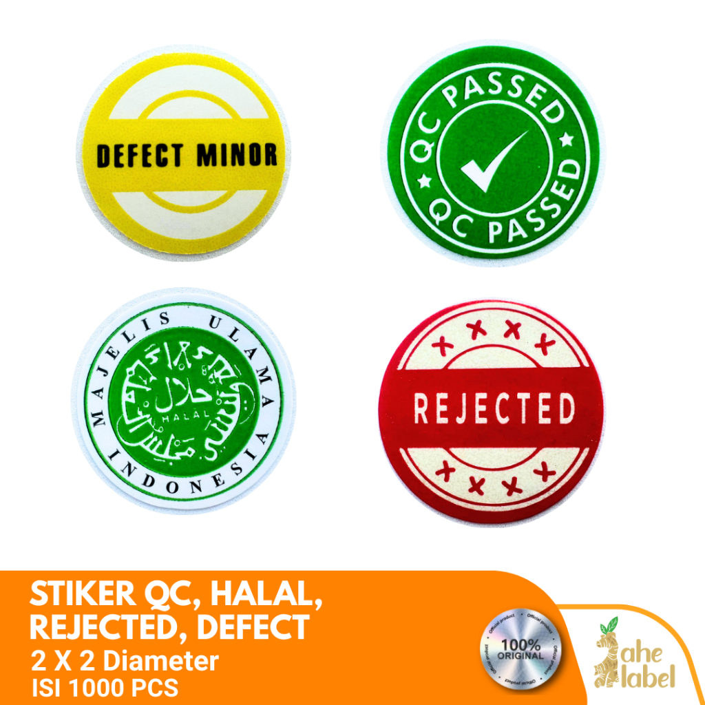STICKER QC CHECKED , STIKER QC PASSED , LABEL QUALITY CONTROL STIKER PENGECEKAN 1000 PCS