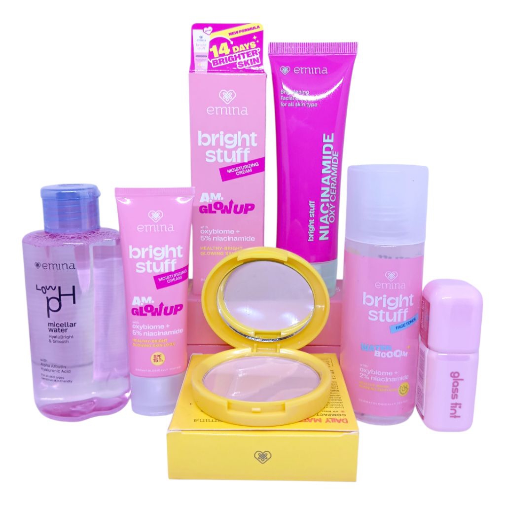 Paket Emina Bright Stuff/ Skincare Emina/ Make Up Emina