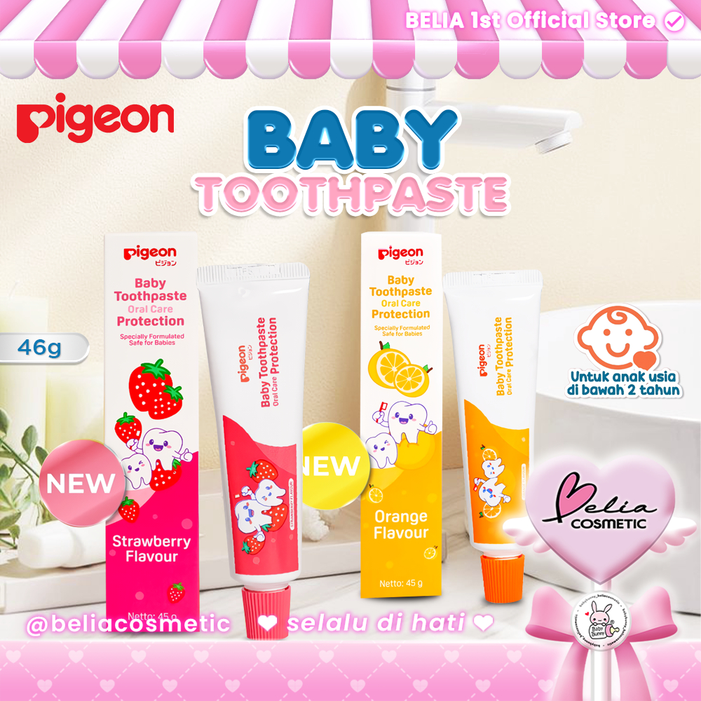 [ BELIA ] PIGEON Toothpaste Strawberry 45gr for Children | Pasta Gigi Odol Anak Pasta Gigi Untuk Ana