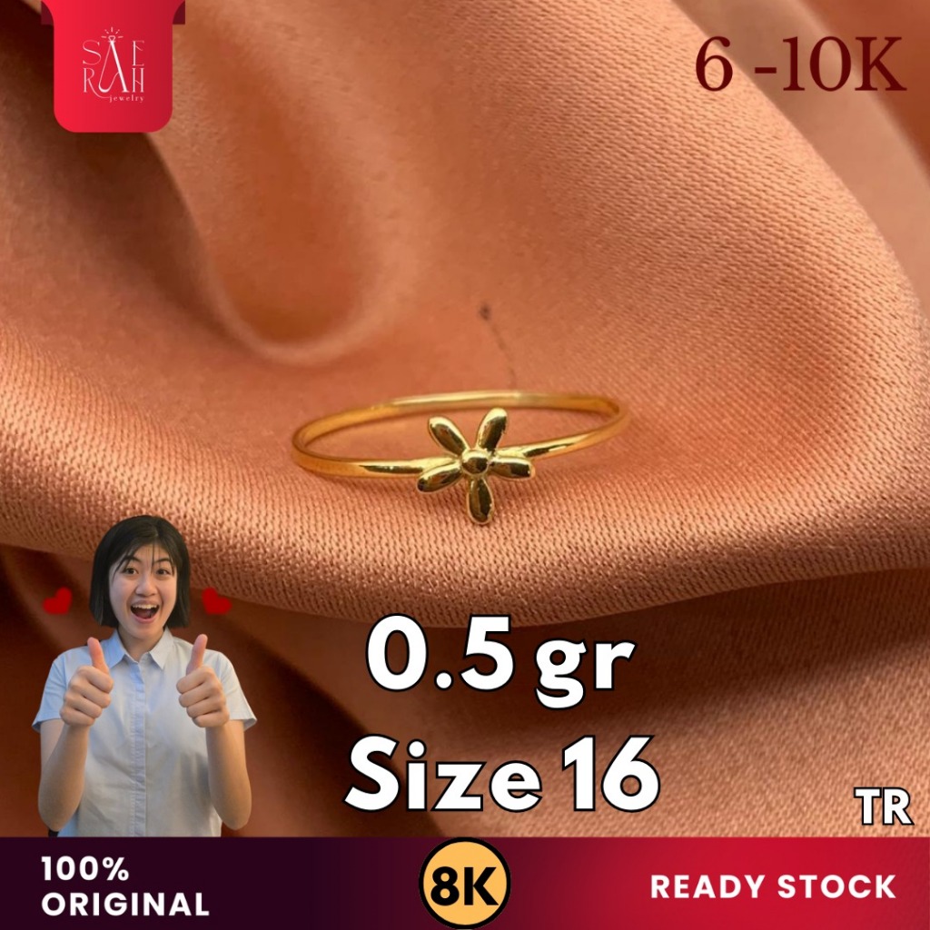 Cincin Emas 8K - Toko Emas Saerah - 0.5 Gram 324