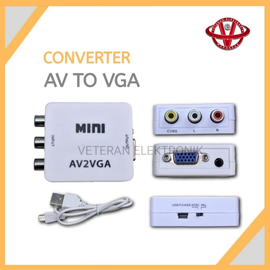 Converter AV RCA To VGA / AV2VGA