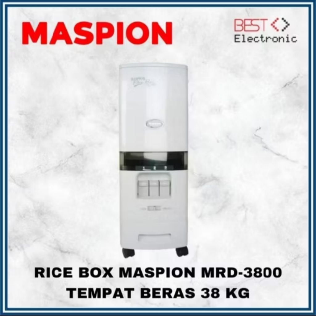 Maspion Rice Box Tempat Penyimpanan Beras 38KG MRD-3800 MRD 3800 MRD3800