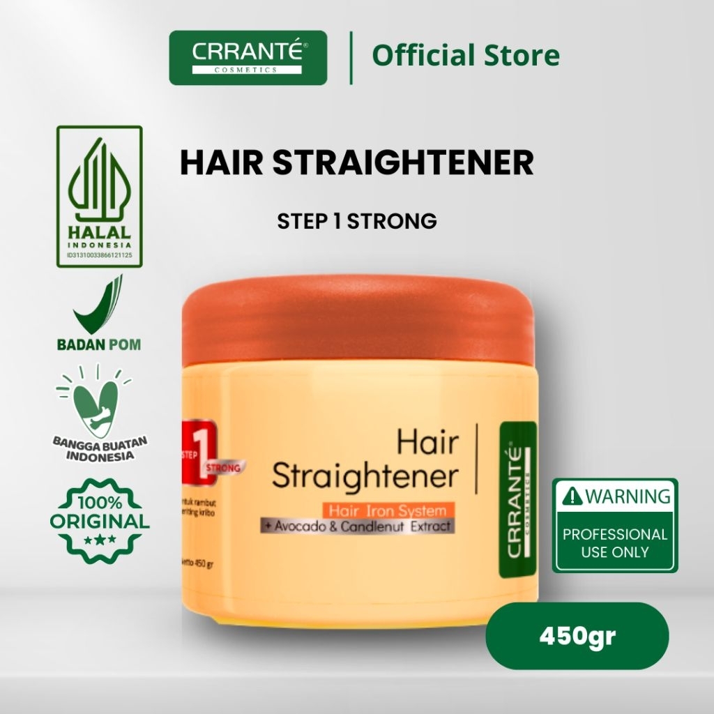 CRRANTE HAIR STAIGHTENER STEP 1 450 GR/OPTI STRAIGHT PELURUSAN RAMBUT REBONDING SMOOTHING
