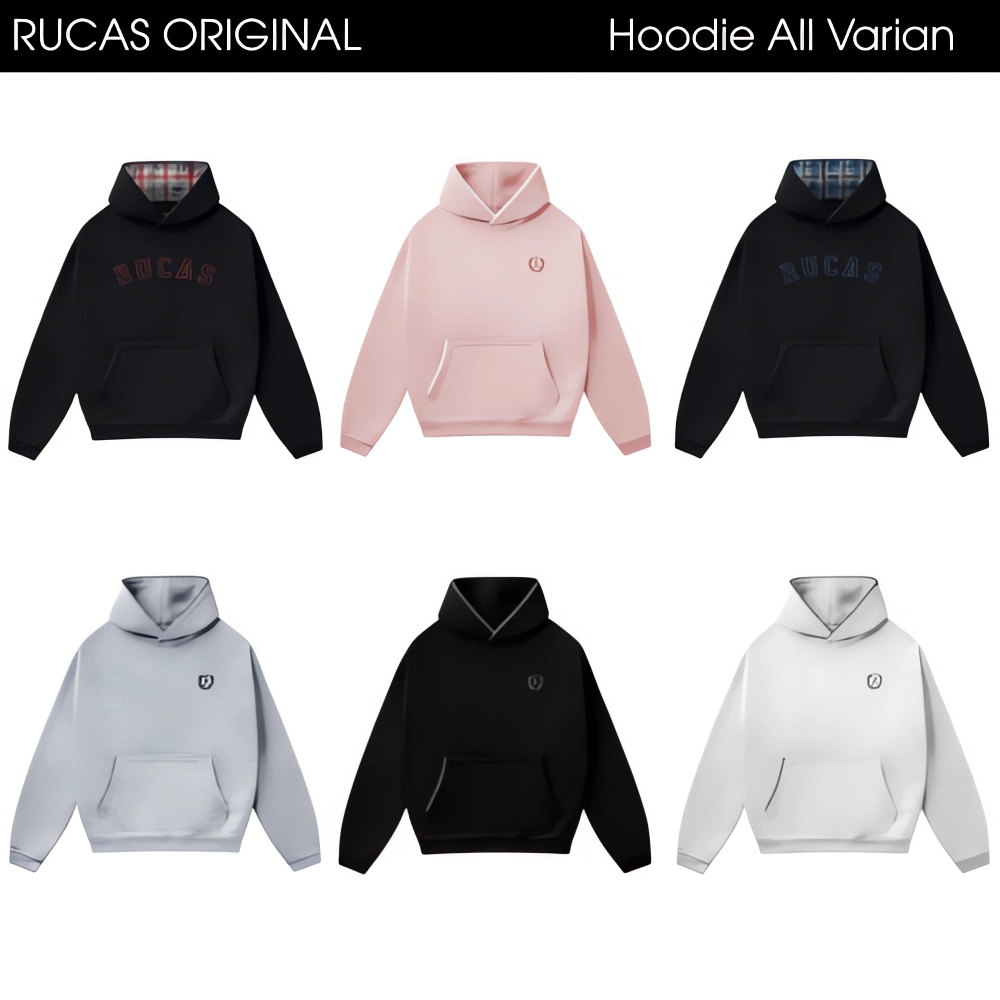 Rucas Hoodie Reversible Blue Red Flannel Black Soft Pink Grey Ultra Stitch Original