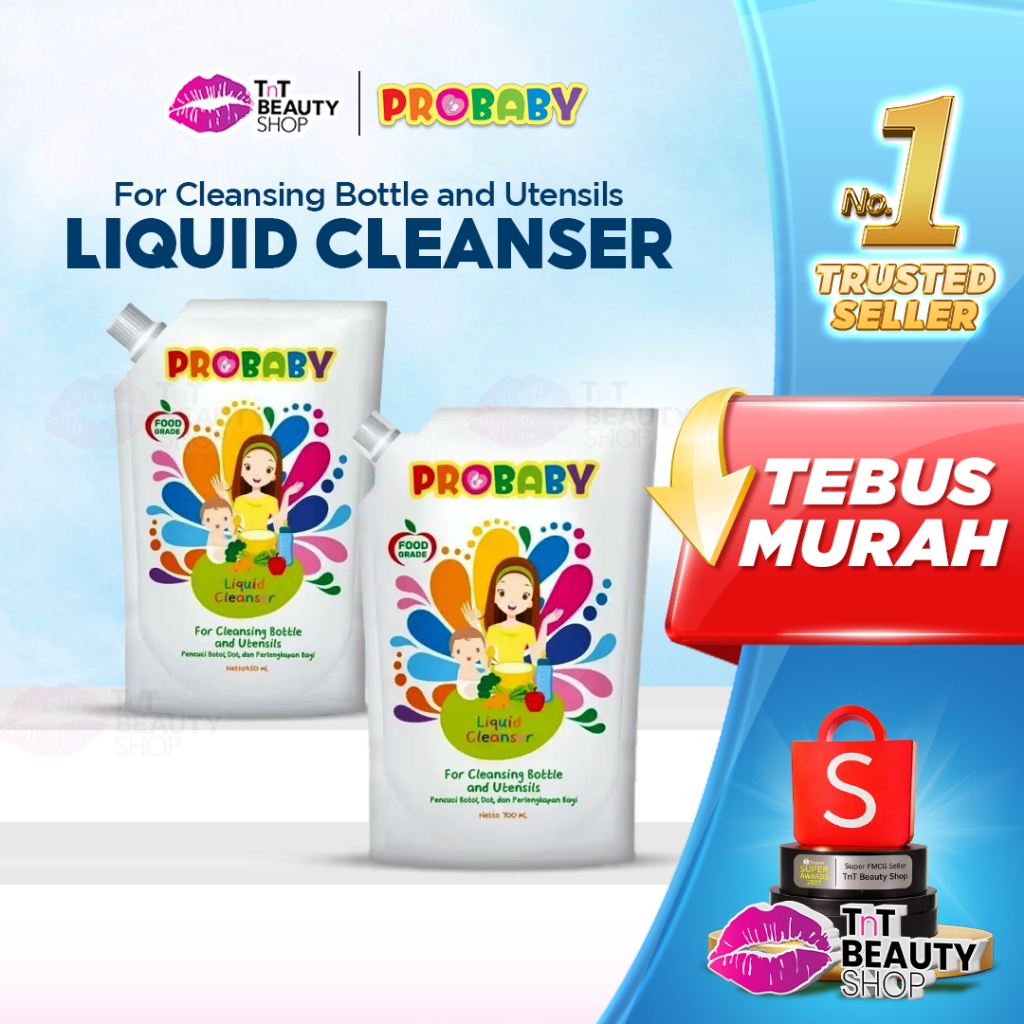 Probaby Liquid Cleanser Sabun Pencuci Botol dan Perlengkapan Alat Makan Anak & Bayi TnT Beauty Shop