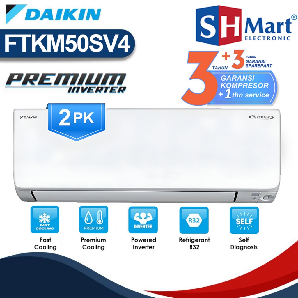 AC DAIKIN 2 PK INVENTER PREMIUM FTKM-50SV / FTKM50SV UNIT ONLY GARANSI RESMI (MEDAN)