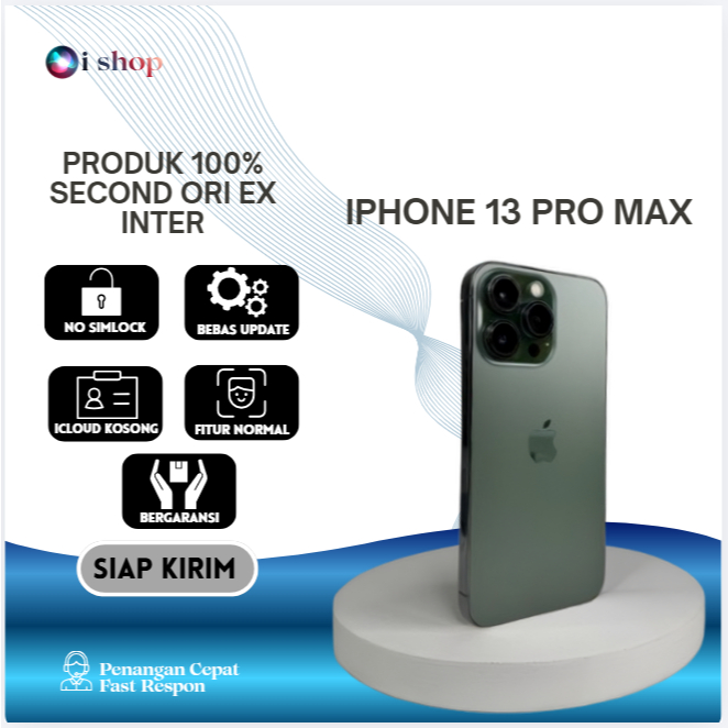 iPhone 13 Pro Max 128GB,256GB Second Ori Apple Kondisi Mulus & Normal, ALL SIM , KUALITAS TERJAMIN