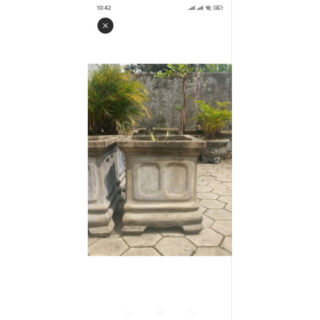 Pot Bunga Batu Semen T 39cm