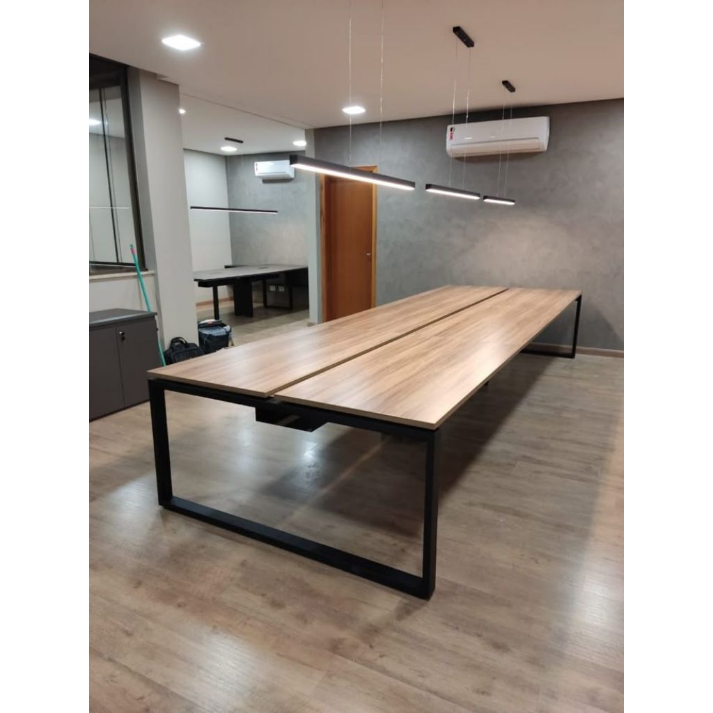 meja kerja meja meeting kantor hpl kaki besi hollow menerima custom sesuai dengan kebutuhan anda