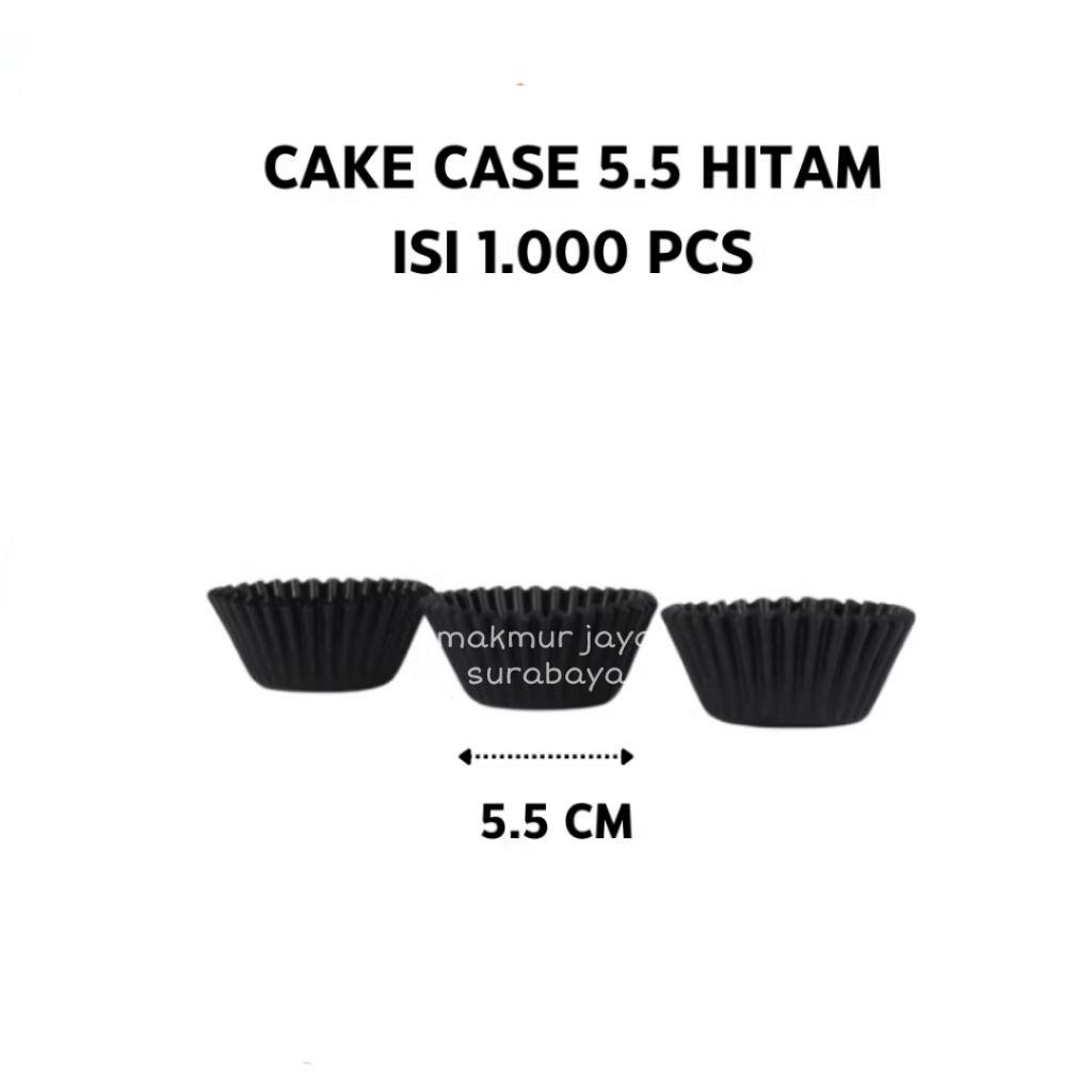 (100 pcs) Cup Cake 5.5 Hitam STELLA/Cup Cake 5.5 Hitam DIVA/Cup Kue Hitam Kecil 5.5/Cup Nastar Hitam