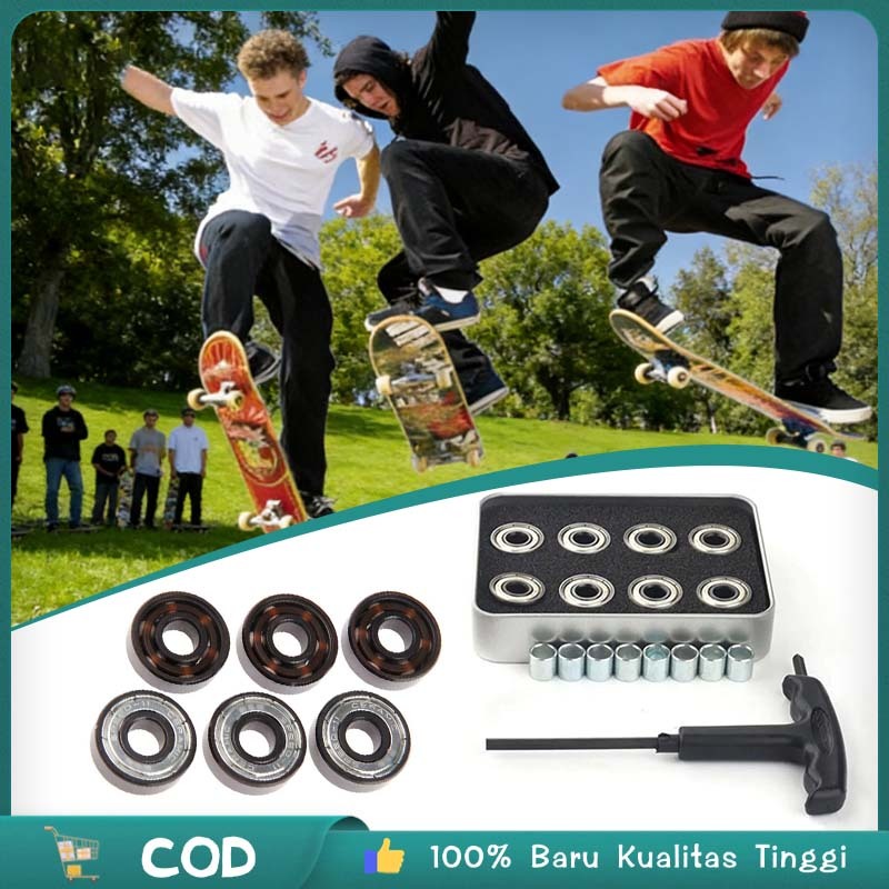 16pcs Bearing Skateboard Bearing Inline Skate Bearing 608 Sepatu Roda Bearing Keramik Sepatu Roda Ab