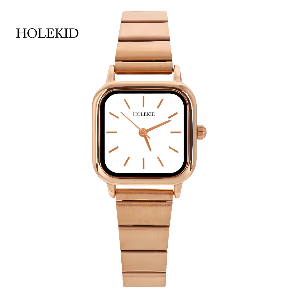 HOLEKID 2601 Jam Tangan Wanita Anti Air Elegan Mewah Jam Tangan Cewek Rantai