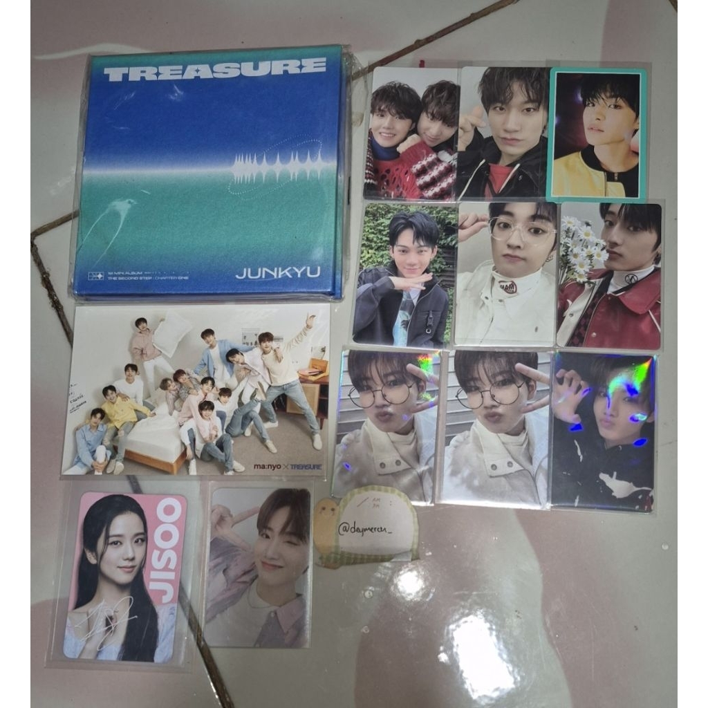 ALBUM PHOTOCARD TREASURE OFFICIAL pc hyunsuk dagu, pc haruto, junkyu, yedam, hyunsuk dagu, jihoon, d