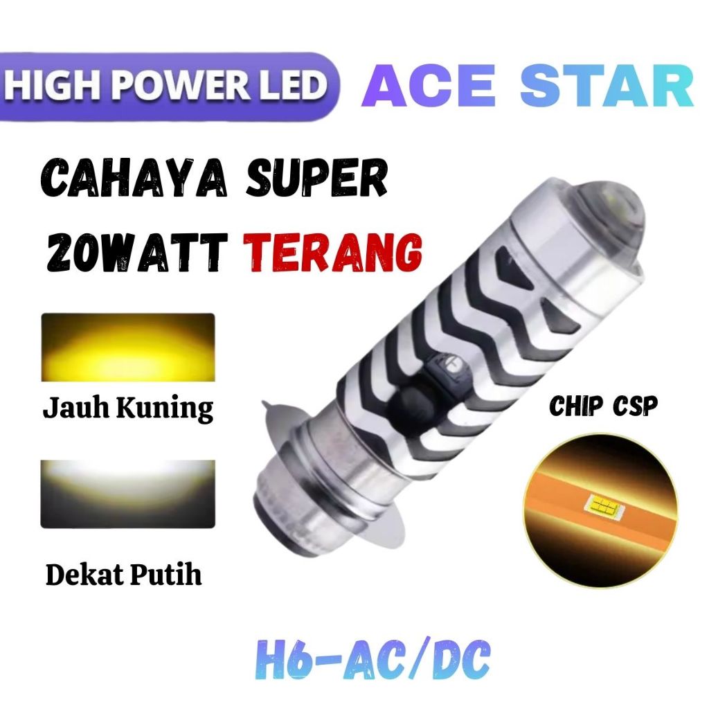 Lampu Motor Laser H6 Ac DC Super Terang Motor Matic