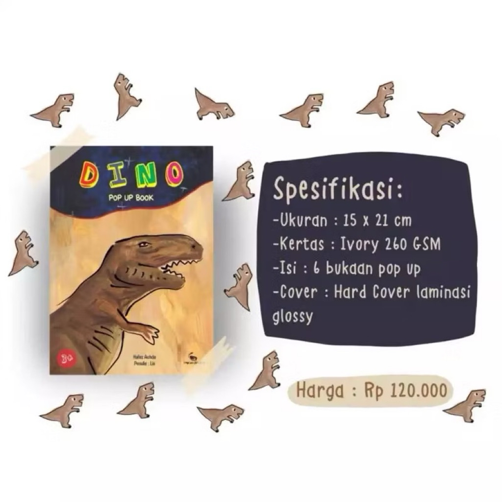 [PINGGARAGE] Dino Pop Up Book Impian Studio / Buku pop-up anak dinosaurus / dinosaur pop up book