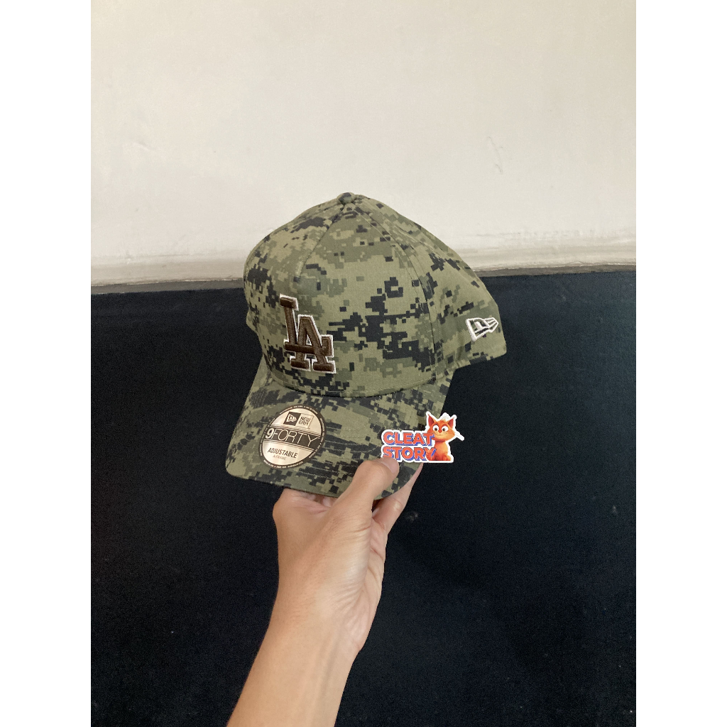 TOPI NEW ERA 940 SNAPBACK X MLB LA DODGERS DIGI CAMO GREEN ORIGINAL NO BOX [14201757]