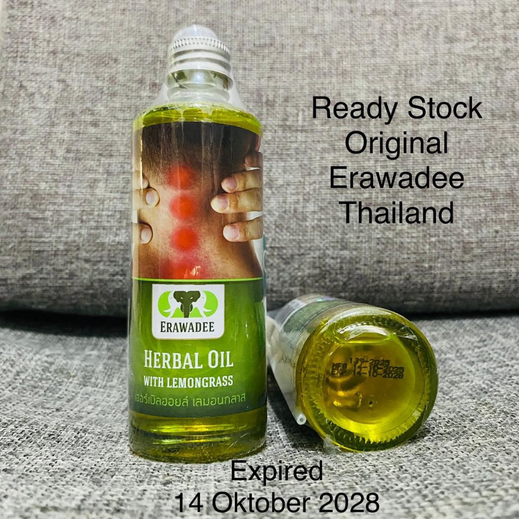Erawadee No 60 85 ml Herbal Oil with Lemongrass Original Thailand / Semprotan Herbal Perawatan Lumba