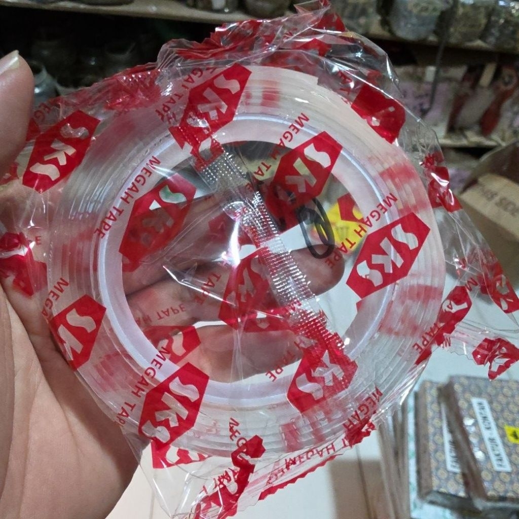 Double tape SKS transparan bening / magic tape / nano tape