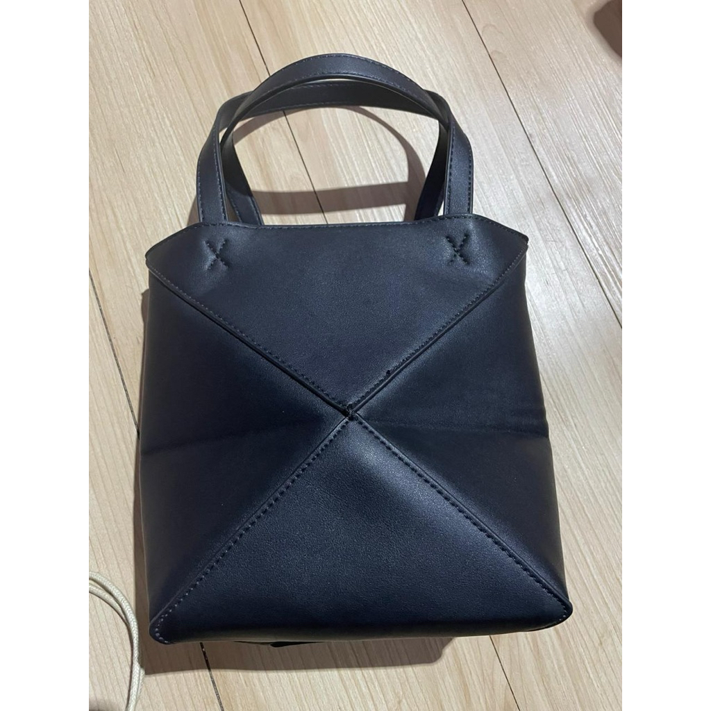 tas kulit sintetis / pu leather no brand ala l03we puzzle folded bag