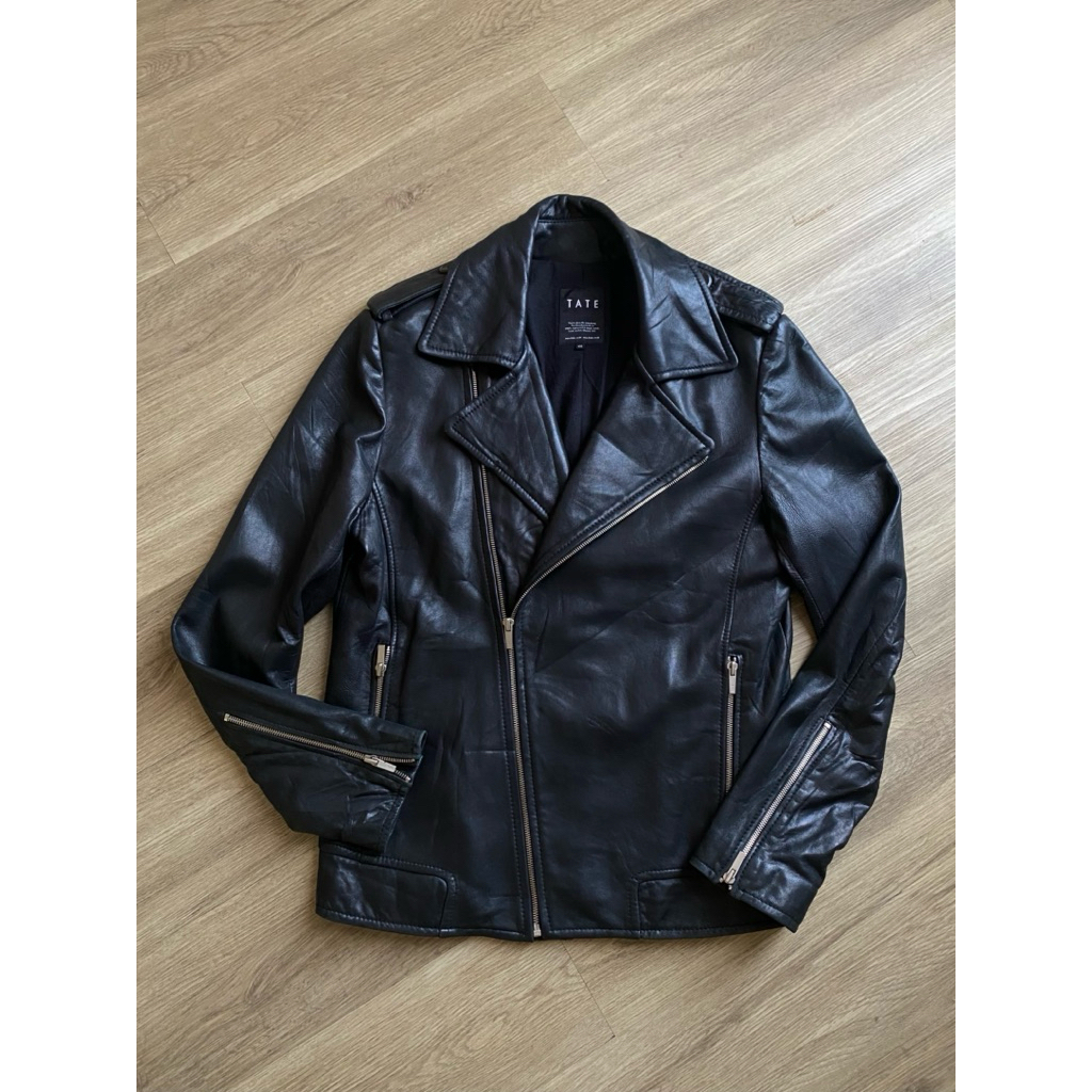 “TATE” RAMONES LEATHER JACKET | BIKER | ROCKSTAR