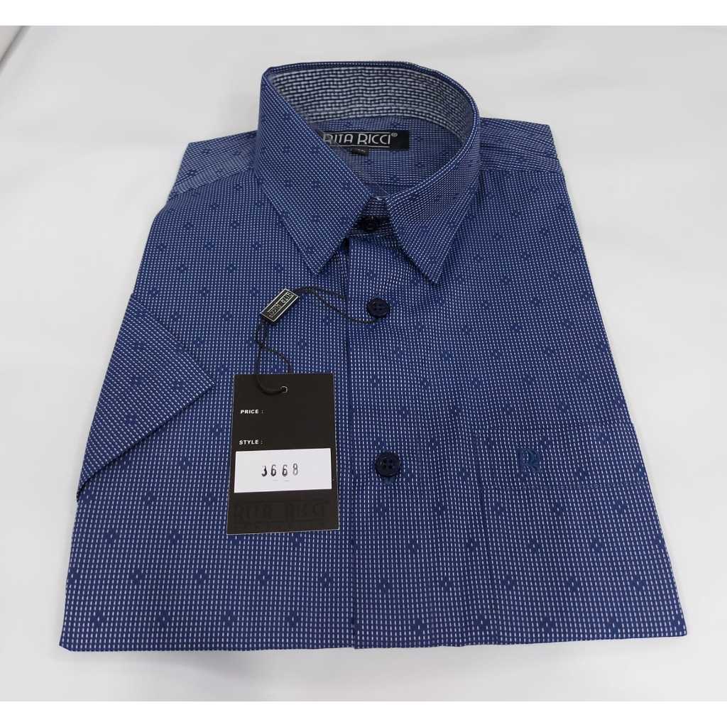 Kemeja Pria RITA RICCI lengan pendek motif RR3668 REGULAR fit