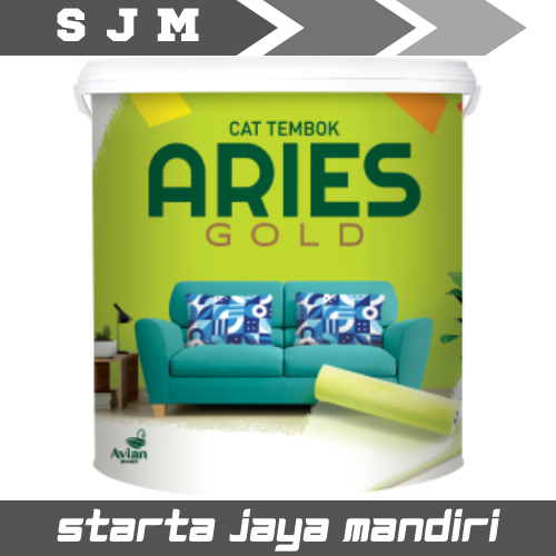 Cat Aries Gold 4.5 Kg Cat Tembok Dinding Plafon Eternit