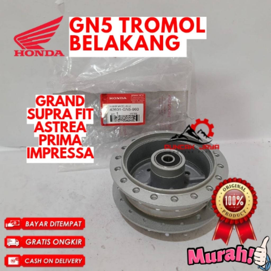 TROMOL BELAKANG ORIGINAL HONDA KODE GN5, TROMOL BELAKANG GRAND, TROMOL BELAKANG SUPRA FIT, TROMOL BE