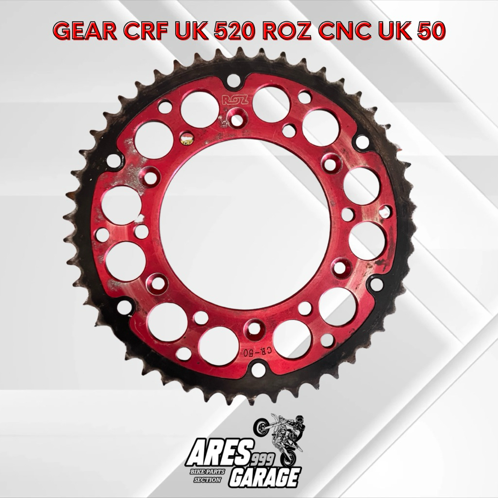 GEAR ROZ CRF 150L BEKAS GEAR 520 UK 50 GEAR ROZ CNC GEAR BELAKANG ROZ