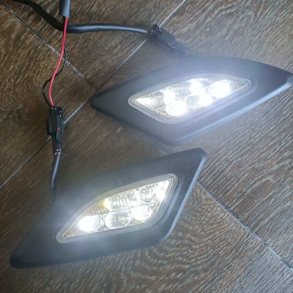 Lampu Drl foglamp Bumper Depan Mobil Honda Jazz new ge8 2008/2009/2010 Model Original LED putih