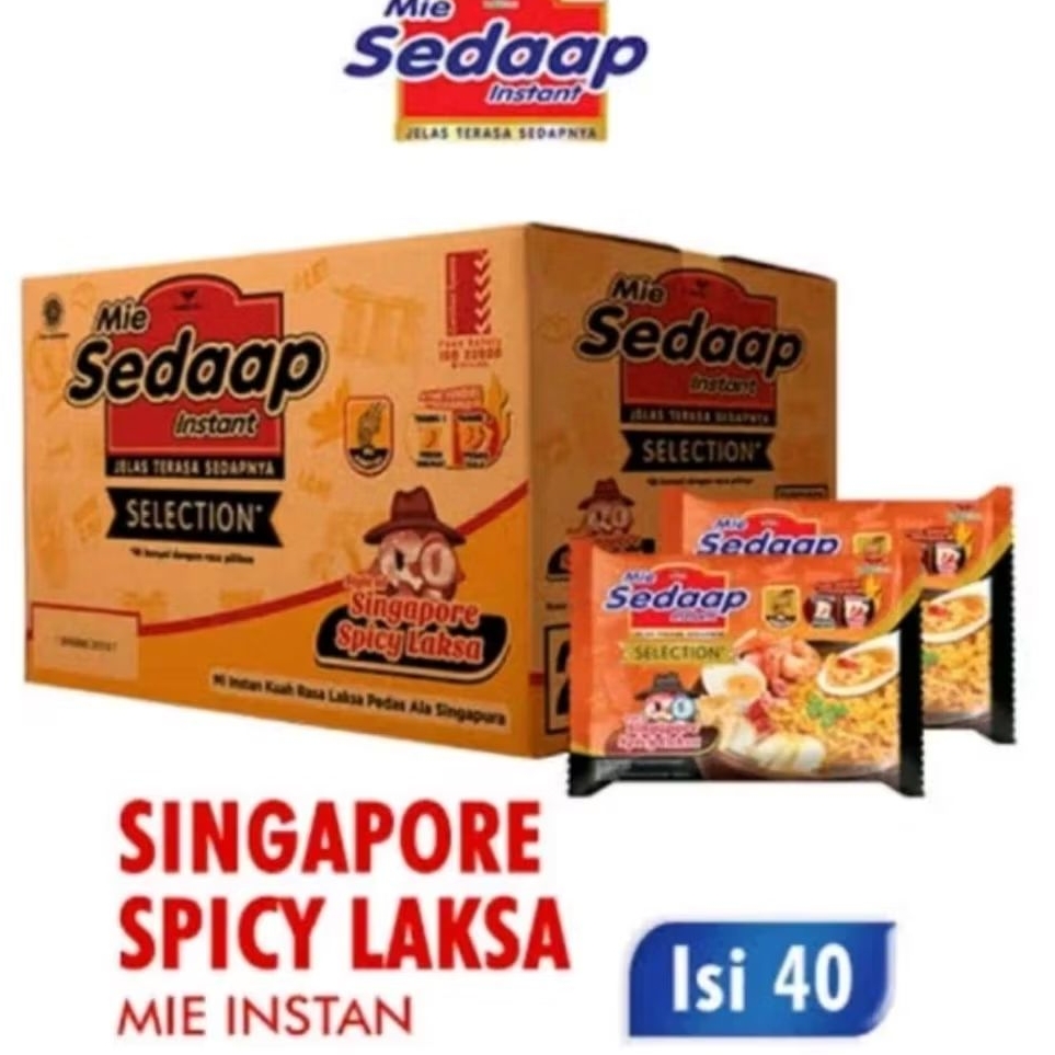 Mie Sedaap Singapore Spicy Laksa 1 Dus isi 40 bks