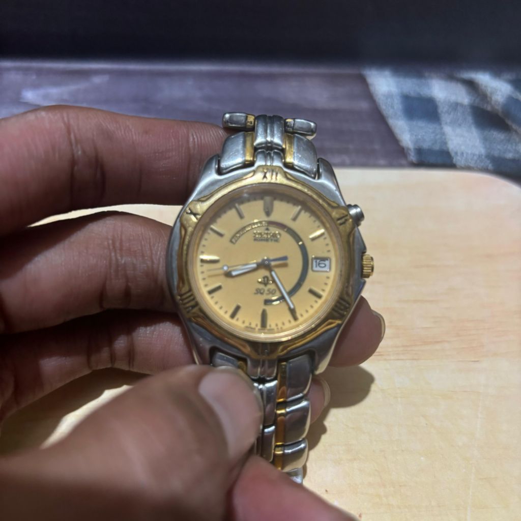 Jam Tangan Seiko Classic Kinetik SQ50 Vintage Original