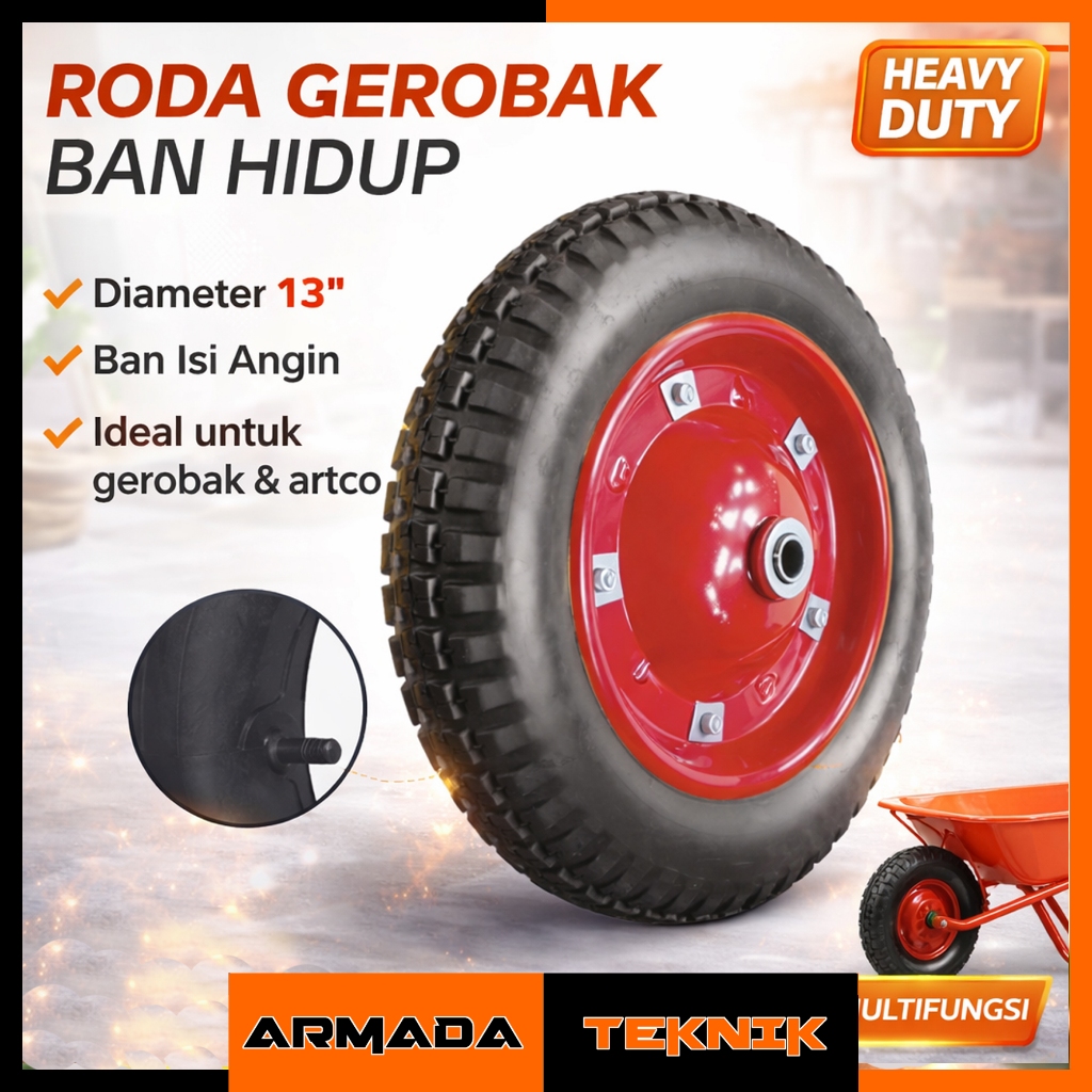 TOKIO Roda Gerobak Dorong Pasir Ban Hidup