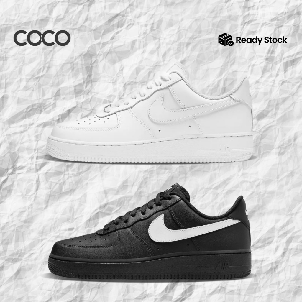 Sepatu Casual NIKE AIR FORCE 1 LOW Black White