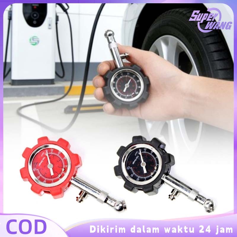 Gauge Pressure 0-100psi Tyre Pressure Gauge Anti Selip Pressure Tire Gauge Mudah Dibaca Pengukur Tek
