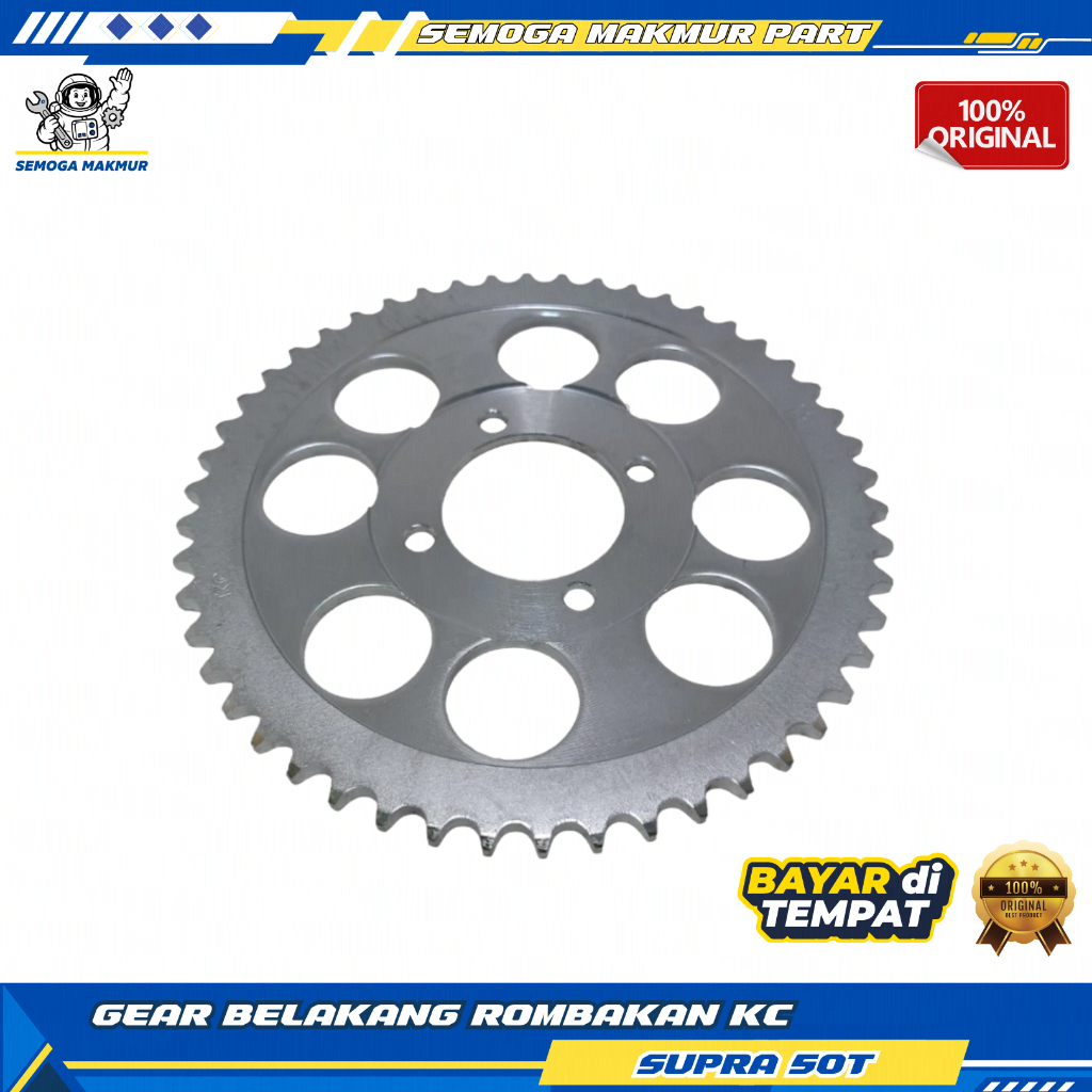 GIR GEAR BELAKANG SUPRA 50T PNP SMASH PRIMA GRAND WIN KC ROMBAKAN