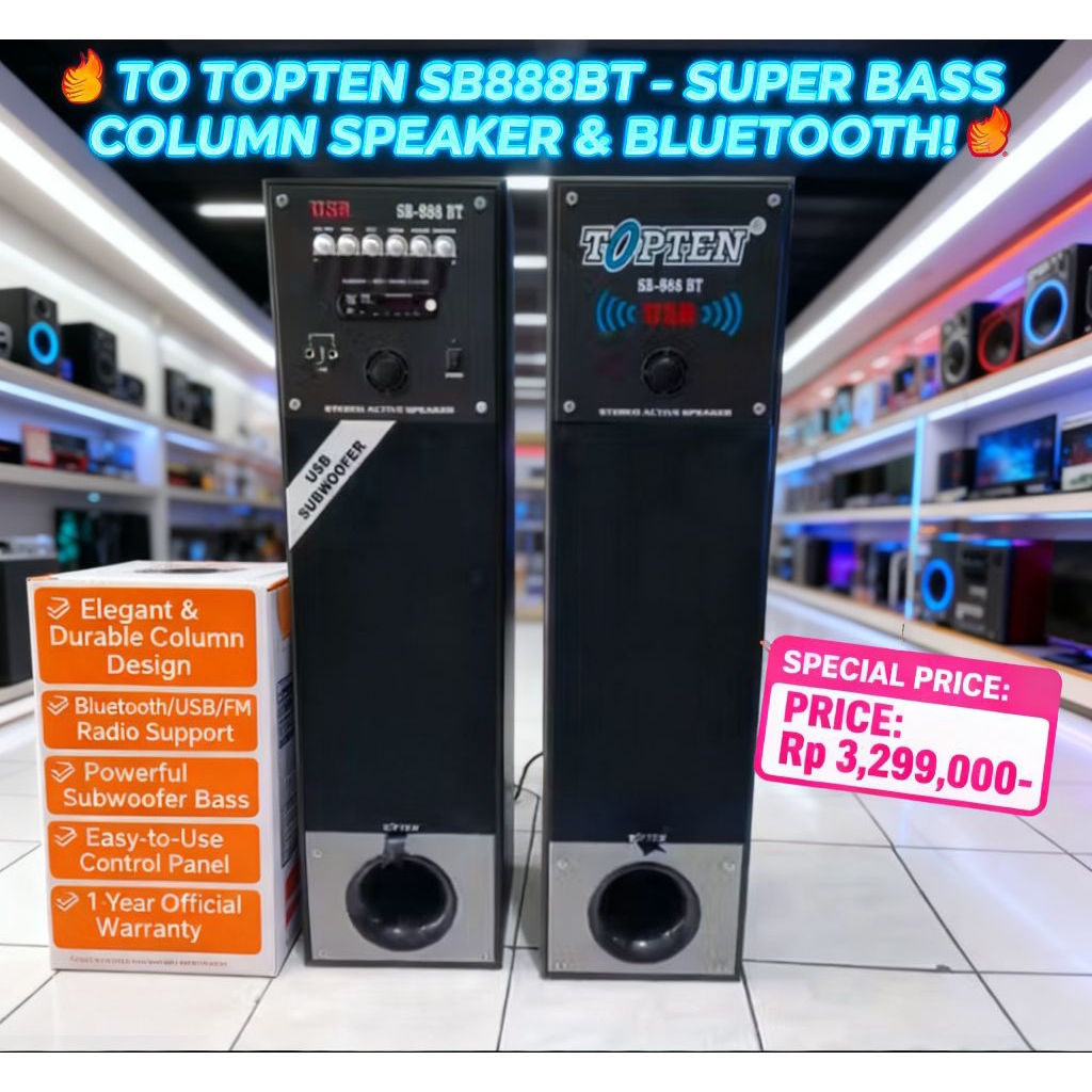 speaker aktif TOP TEN SB888BT