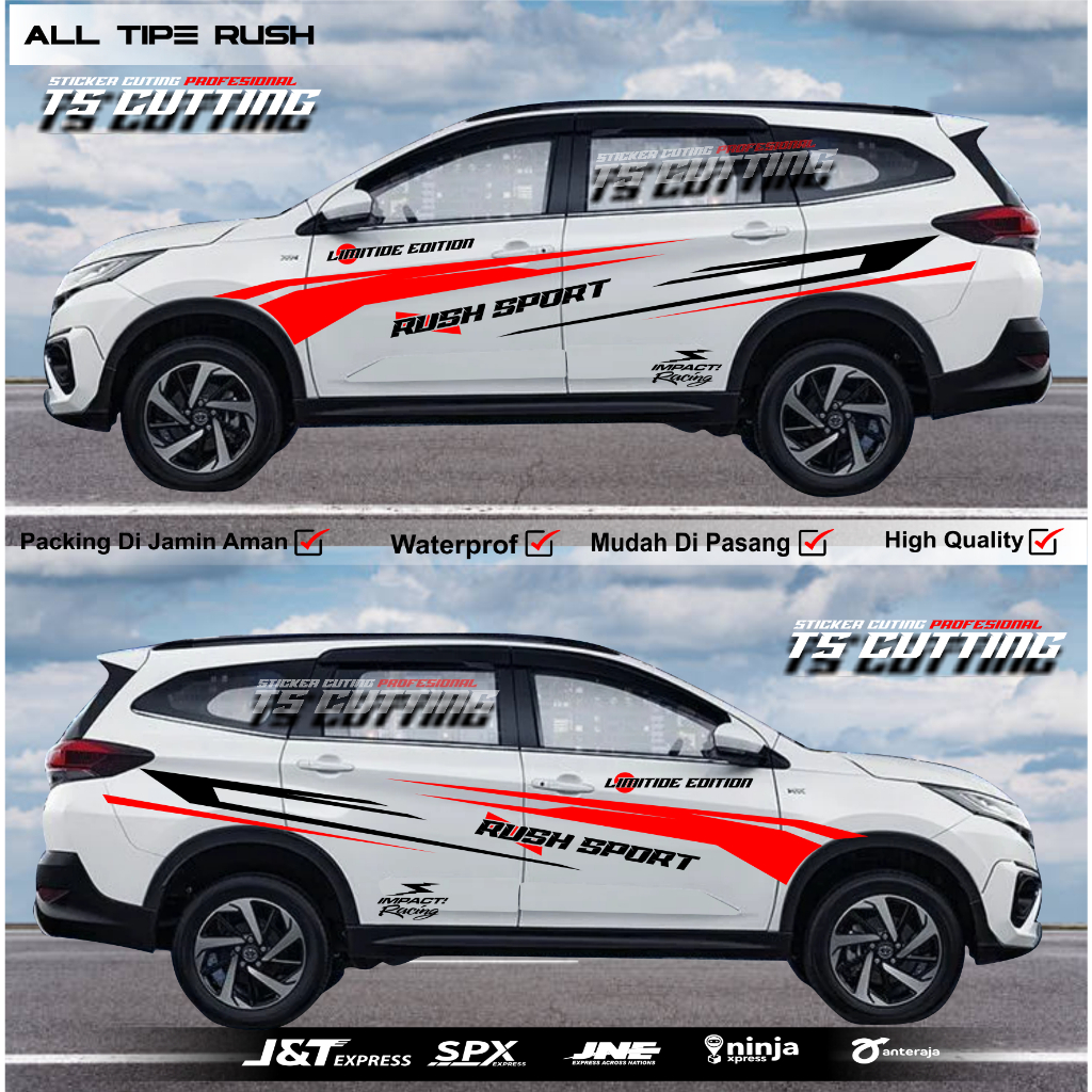 STCIKER CUTING MOBIL RUSH SPORT STIKER MOBIL TOYOTA RUSH GR SPORT