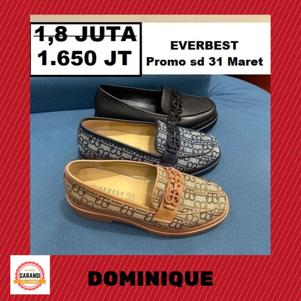 Sepatu flat everbest Wanita perempuan cewe cewek EVERBEST ORIGINAL 100% seri DOMINIQUE