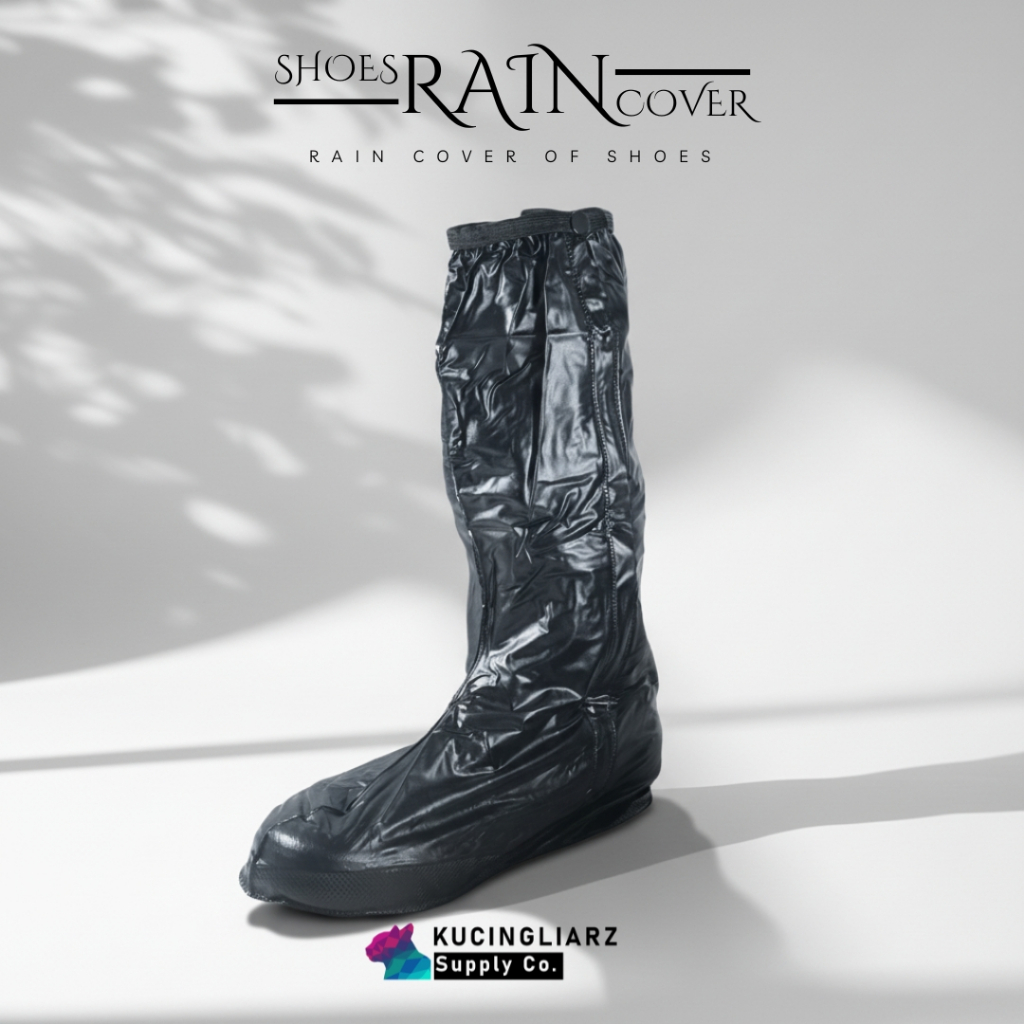 Jas Hujan Sepatu StormGuard Pro Anti Air Tebal Cover Sepatu Motor PVC Non Slip Zipper Pria Wanita