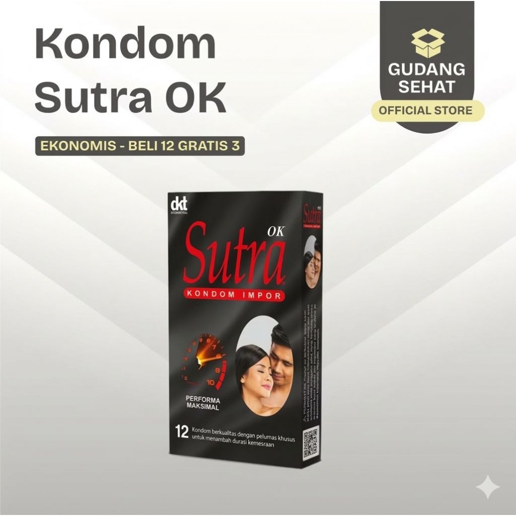 Kondom Sutra OK isi 12 + 3 / Condom Sutra Hitam