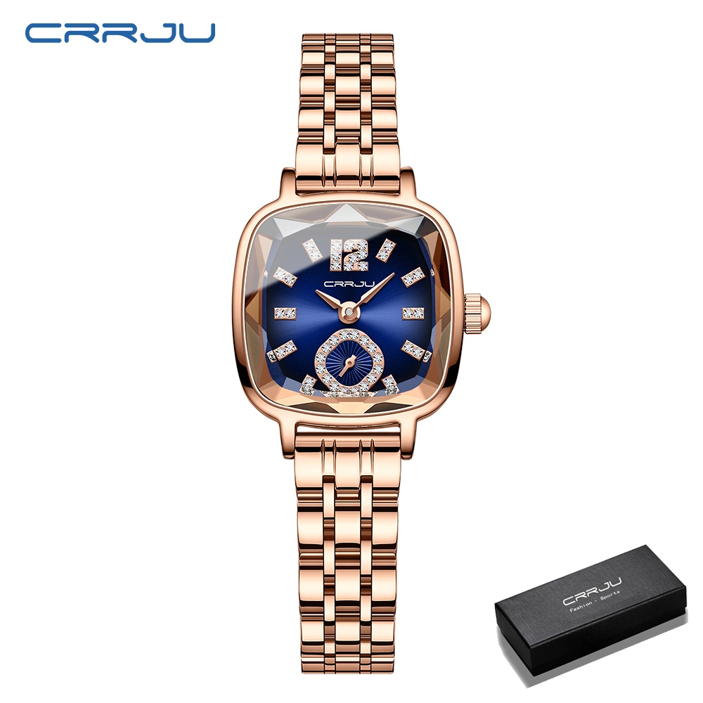 CRRJU Jam Tangan Wanita Anti Air Original Kecil Tahan Branded Analog Women Watch COD