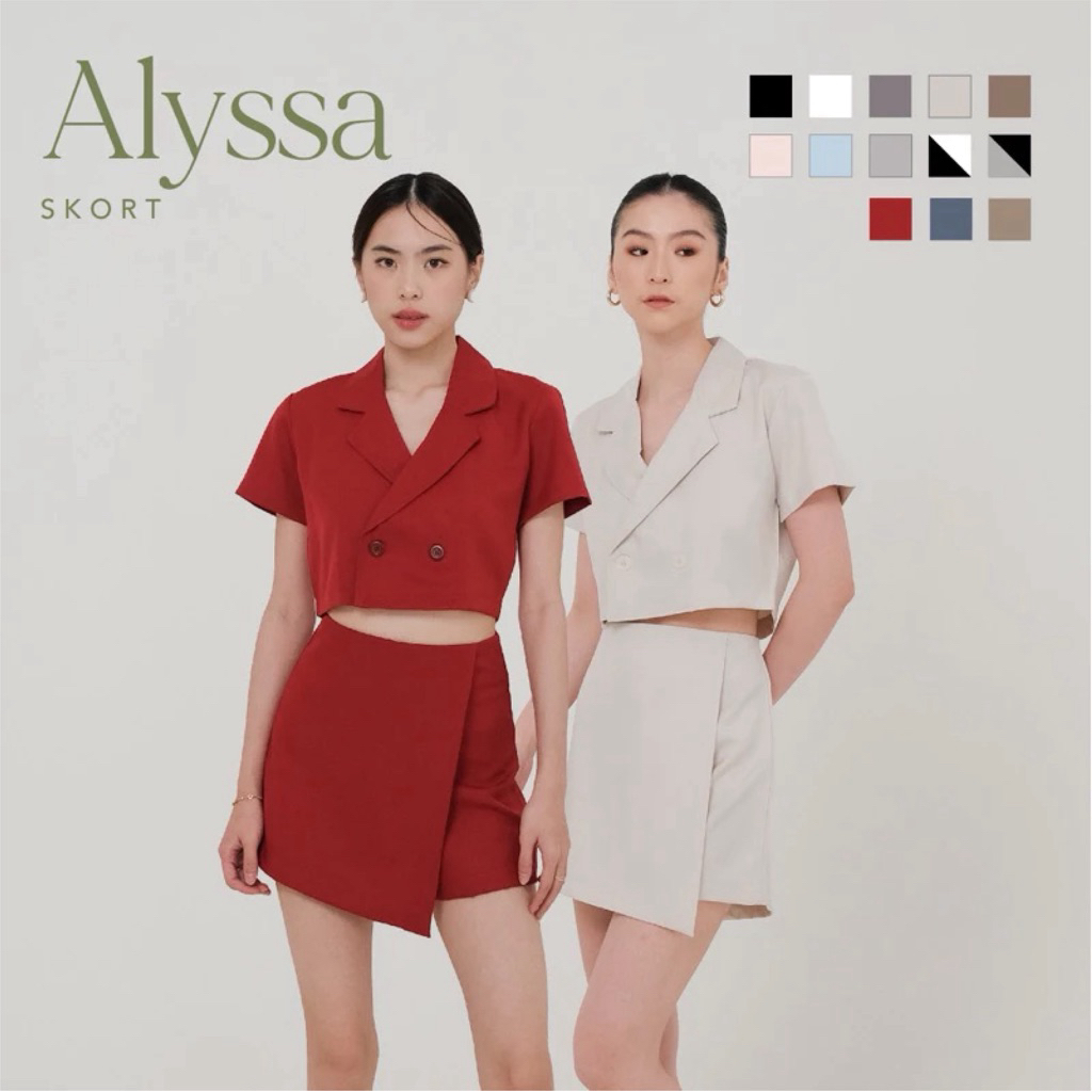 Alyssa Skort -- Ocha Wear | Celana Rok Pendek Wanita | Shorts Tweed Murah Premium Berkualitas
